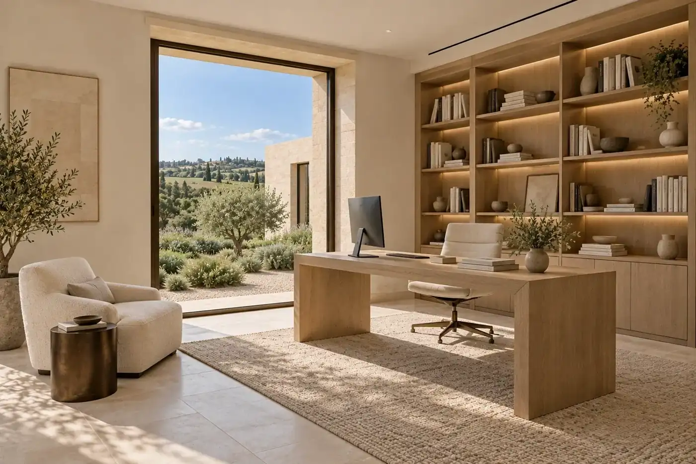 Study / library — Casa Campo conceptual visualization
