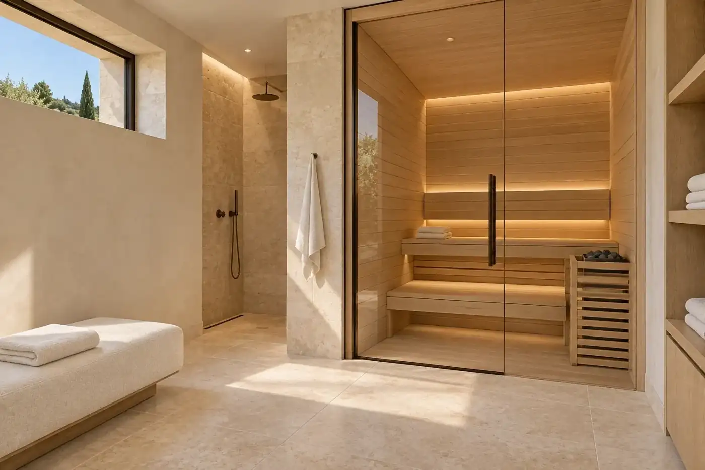 Sauna / wellness — Casa Campo conceptual visualization