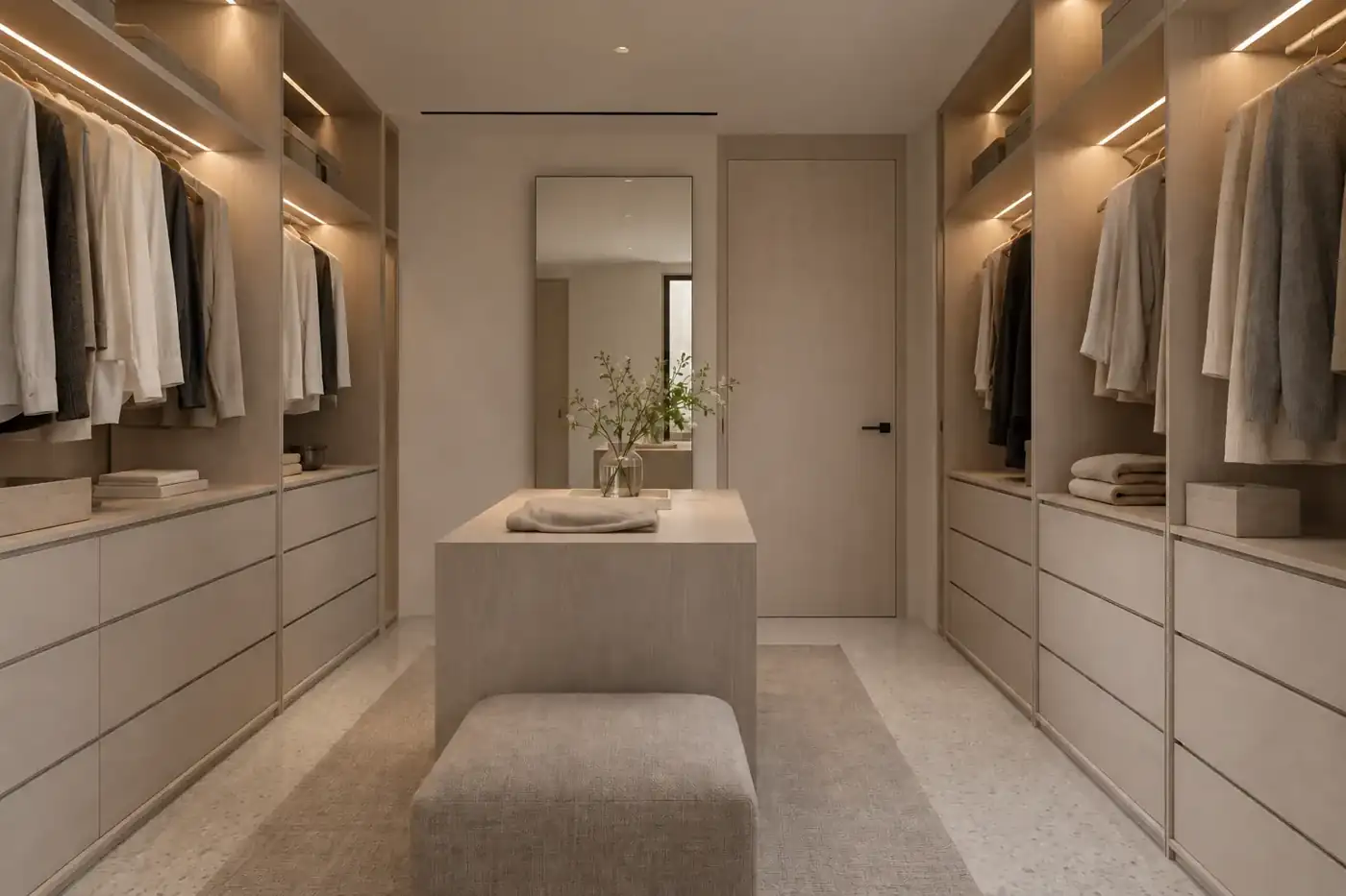 Dressing room — CORTE LUCE conceptual visualization