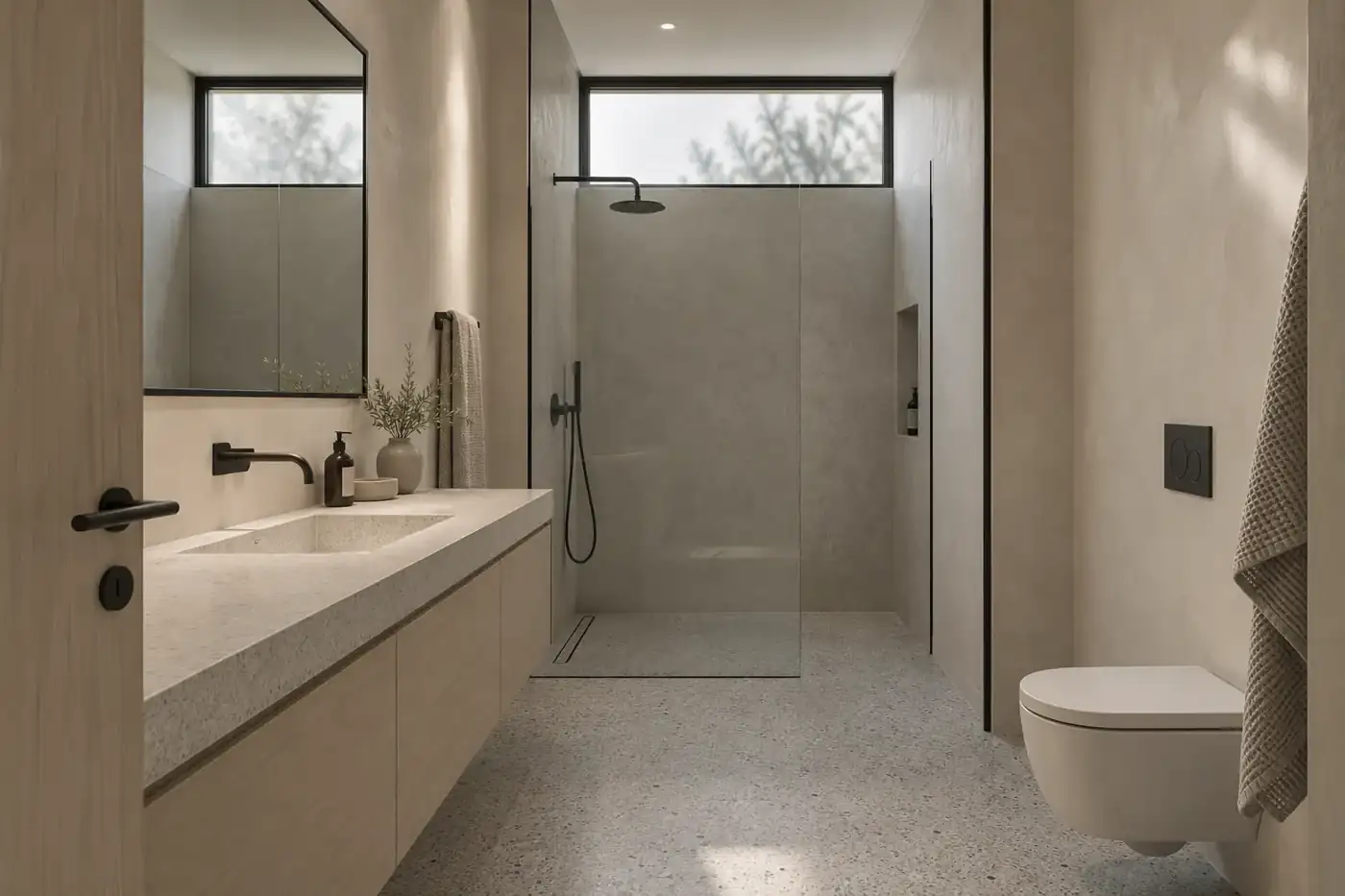 Guest bathroom — CORTE LUCE conceptual visualization