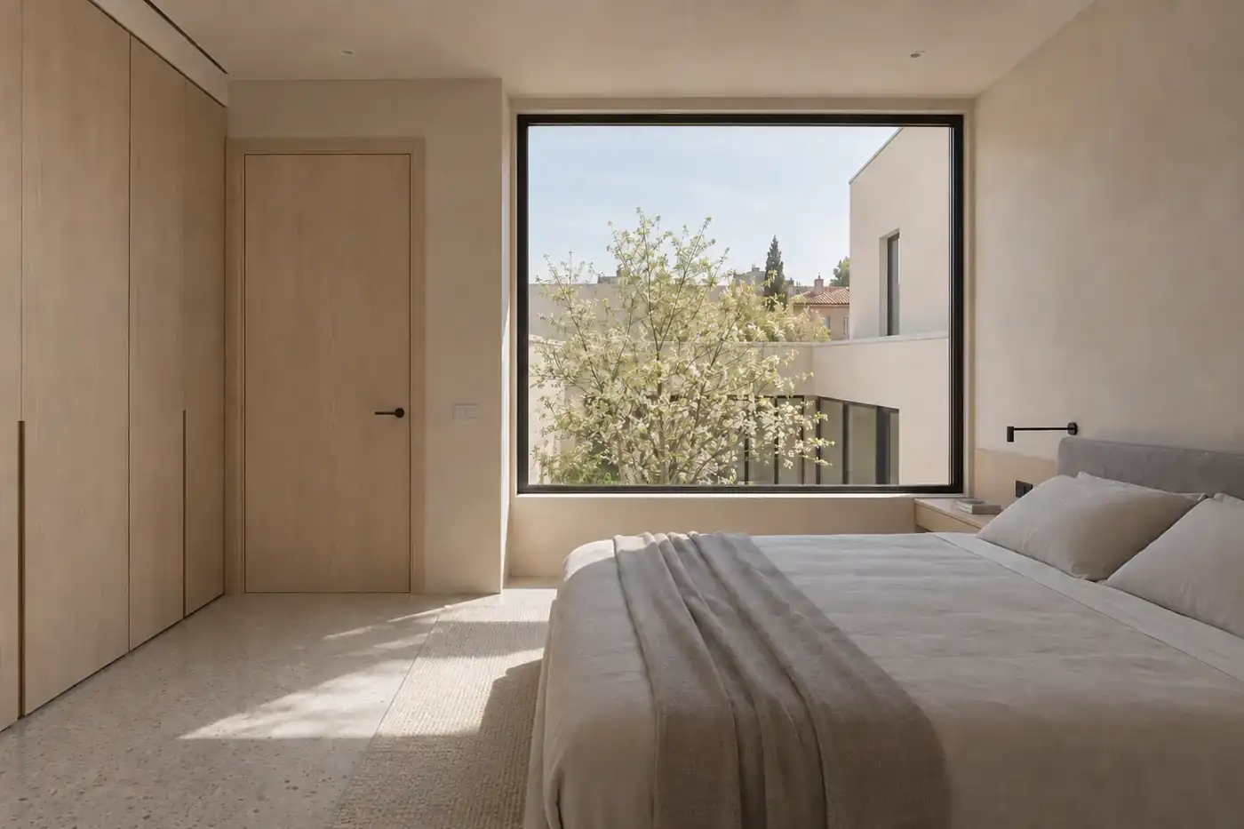 Primary bedroom — CORTE LUCE conceptual visualization