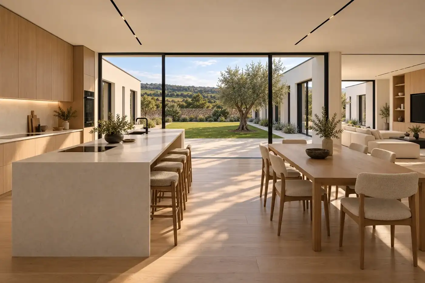Kitchen / dining — MAISON PLI conceptual visualization