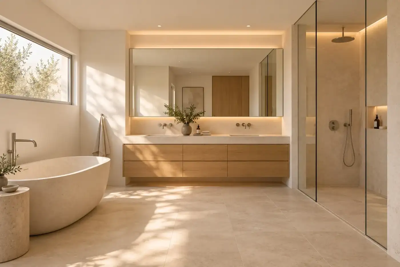 Primary bathroom — MAISON RUBAN conceptual visualization