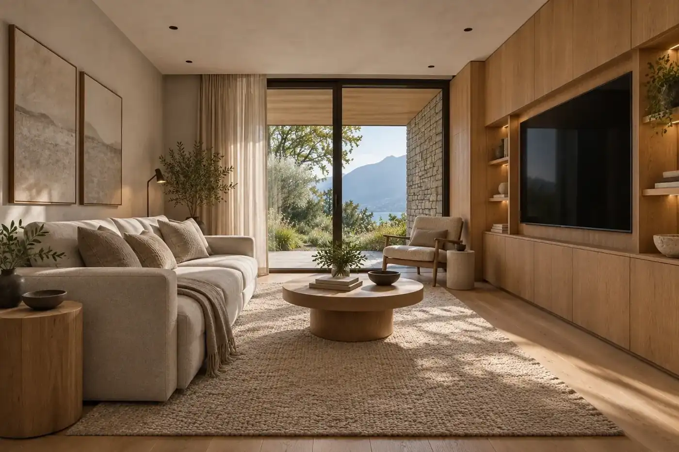 Flexible bedroom / family media room — RIVE HAUTE conceptual visualization